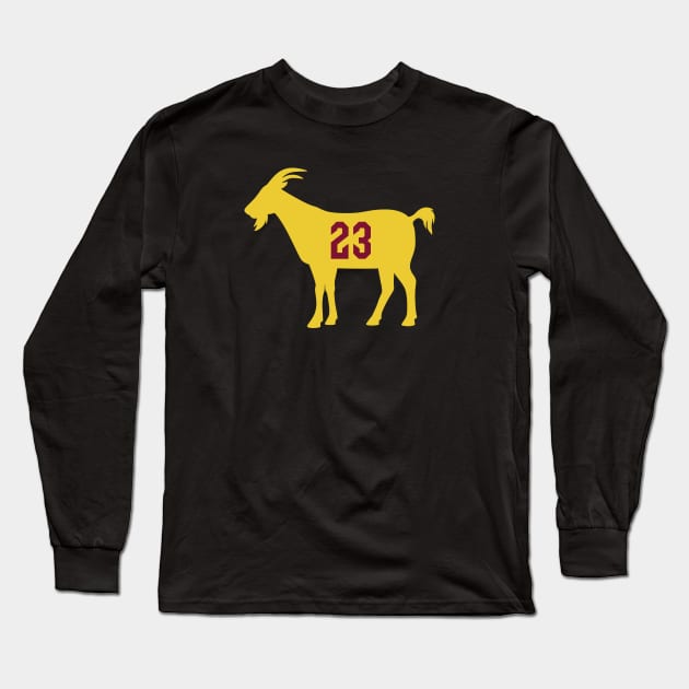 CLE GOAT - 23 - Black Long Sleeve T-Shirt by KFig21